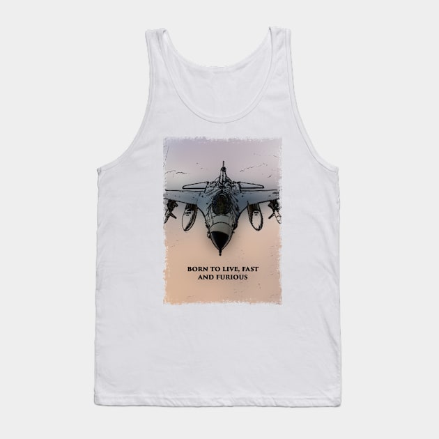 Fighter Jet Born P11 Tank Top by FasBytes